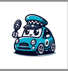 Car Police Cartoon Mascot Logo Design