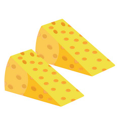 Cheese Slices On A White Background