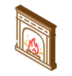 Fireplace Isometric Icon