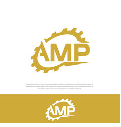 Gear Amp Logo Abstract Template Symbol Icon