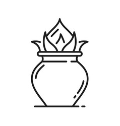 Jainism Religion Symbol Kalasha Pot Jain Icon