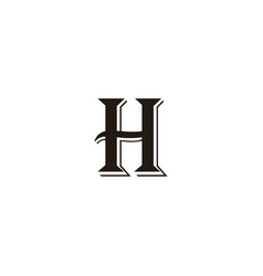 Letter H Double Epic Geometric Symbol Simple Logo