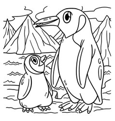 Penguin Animal Coloring Page For Kids