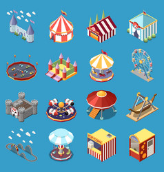 Amusement Park Icons Collection