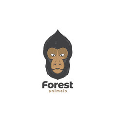 Face Animal Celebes Crested Macaque Logo Design