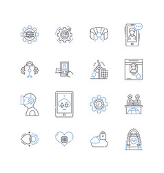 Advanced Machinery Line Icons Collection