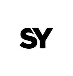 Letter S And Y Sy Logo Design Template Minimal