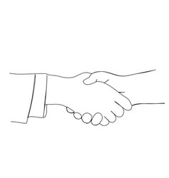 One Line Drawing Handshake