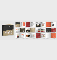 Brand Guidelines Template Brown And Red Logo