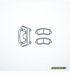 Caliper And Brake Pads Icons Brake Icon Set