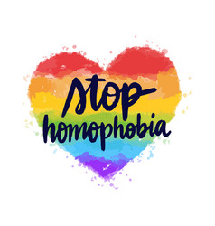 Watercolor Stop Homophobia