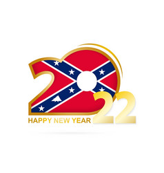 Year 2022 With Confederate Flag Pattern Happy New