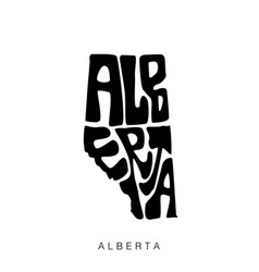 Alberta State Of Canada Lettering