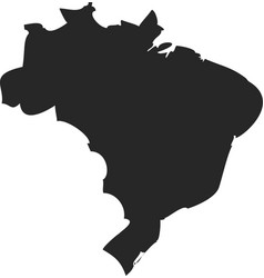 Brazil Map Flat Icon Pictogram Symbol Visual