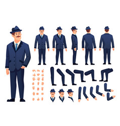 Businessman Constructor Cartoon Man In Suit