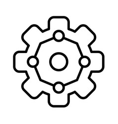 Gear Setting Automation Outline Icon