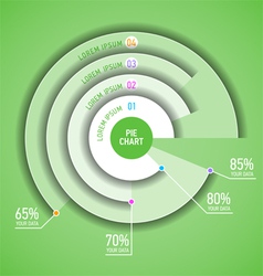 Pie chart circle graph infographics element Vector Image