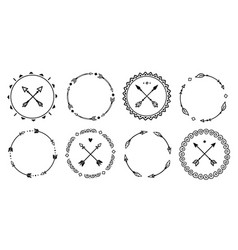 Arrow Circle American Pattern Frame Set Hand