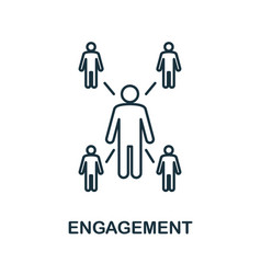 Engagement Icon Line Style Element From Community