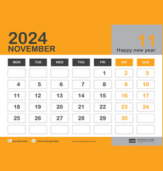 November 2024 Year Calendar Template