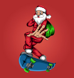 Santa Claus Riding A Skateboard