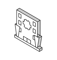 Building Multicolor Lighting Isometric Icon