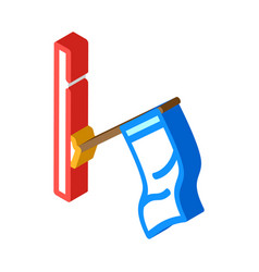 Pole Flag Start Isometric Icon