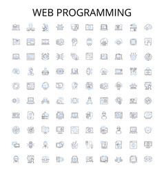 Web Programming Outline Icons Collection