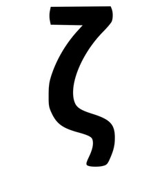 Zeta Greek Lowercase Symbol Flat Icon