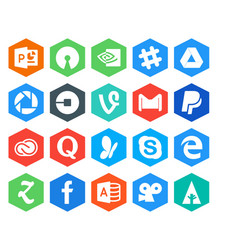 20 Social Media Icon Pack Including Adobe