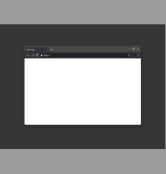 Empty Mock Up Web Browser Page On Dark Grey