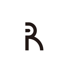 Letter R Bullet Geometric Symbol Simple Logo