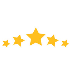 5 Star Rating Flat Icon Symbol