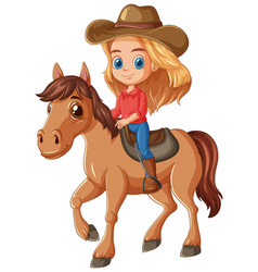 Child On A Horse Wearing Cowboy Hat