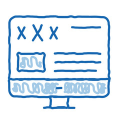 Porn Web Site Doodle Icon Hand Drawn