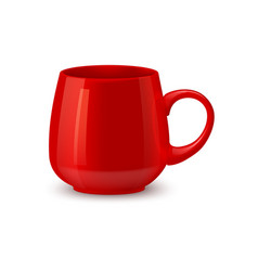 Red Ceramic Coffee Mug Or Tea Cup 3d Mockup