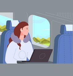 Sleep In Plane Napping Woman With Headphones