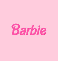 Barbie Logo On A Pink Background