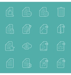 Document icons thin Royalty Free Vector Image - VectorStock