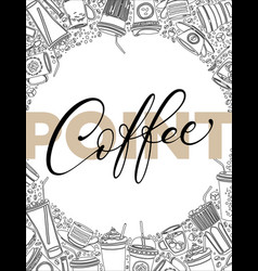 Vertical Coffee Theme Banner For Marketing