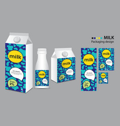 Milk Package Design Label Boxes