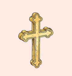 Hand Drawn Orthodox Cross