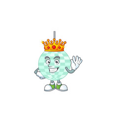 A Charming King Disco Ball Cartoon With Gold Crown