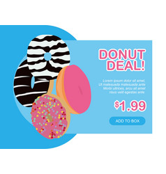 Modern Flat Design Donut Deal Landing Page