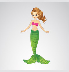 Beautiful Mermaid With Long Golden Brown Hair