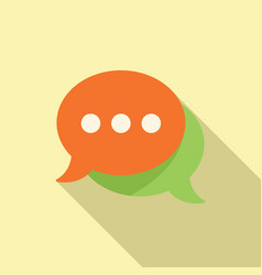 Chat Network Icon Flat Service People