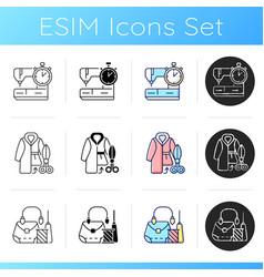 Clothing Alteration Service Icons Set