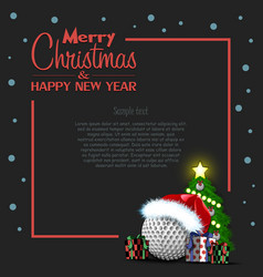 Frame With Golf Ball And Christmas Tree