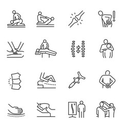 Monochrome Chiropractic Icon Set Physical