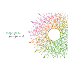 Rainbow Background Mandala Decoration For Banner